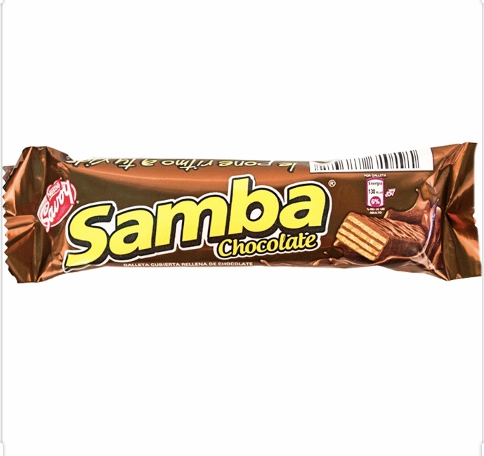Galleta Cubierta y Rellena de Chocolate Samba