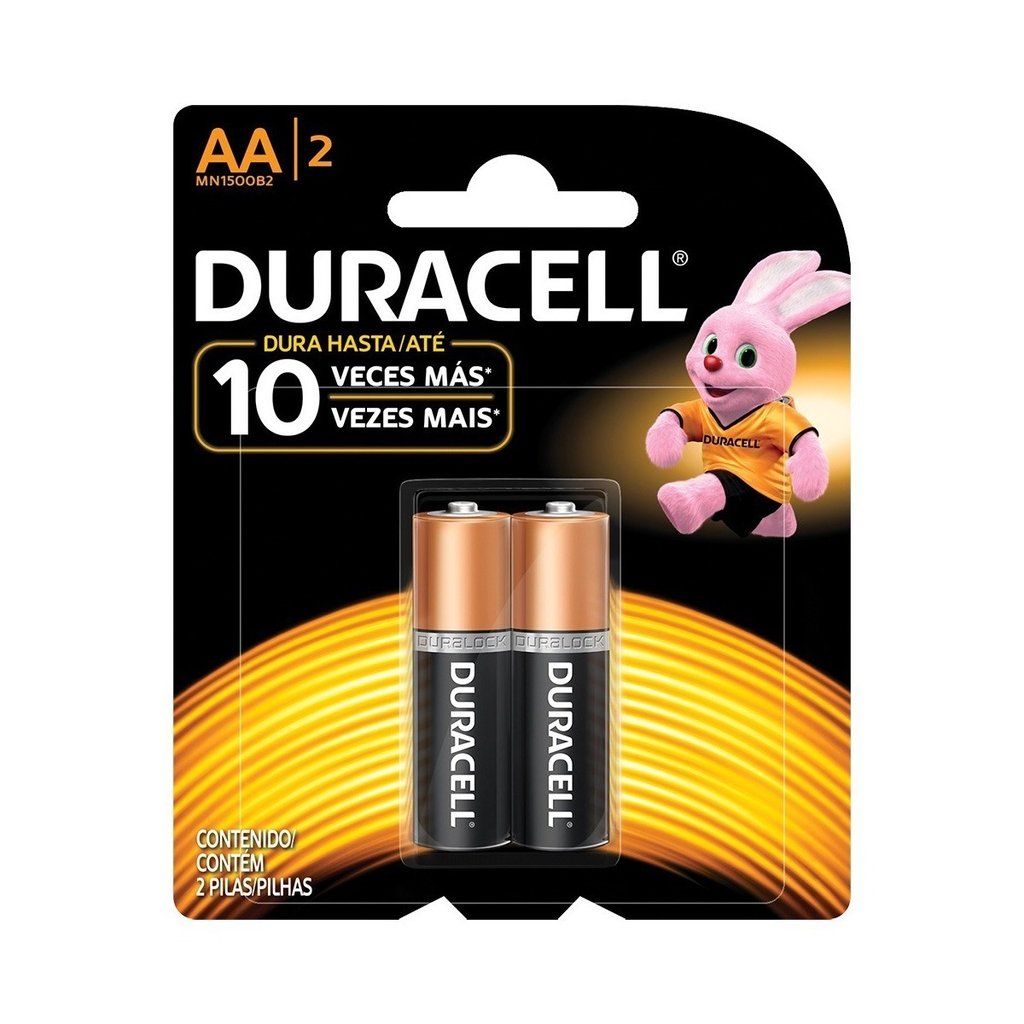 Baterias Alcalinas AA Duracell 2 unidades