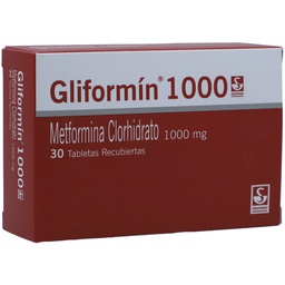 [770355053912] Gliformín 1000 mg 30 Tabletas