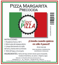 [026773] Pizza Margarita Precocida Hipper Pizza