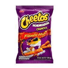 [7591206003474] Cheetos Horneados Crunchy Flamín Hot 120gr