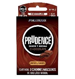 Condones Masculinos Chocolate PRUDENCE 3 Unidades
